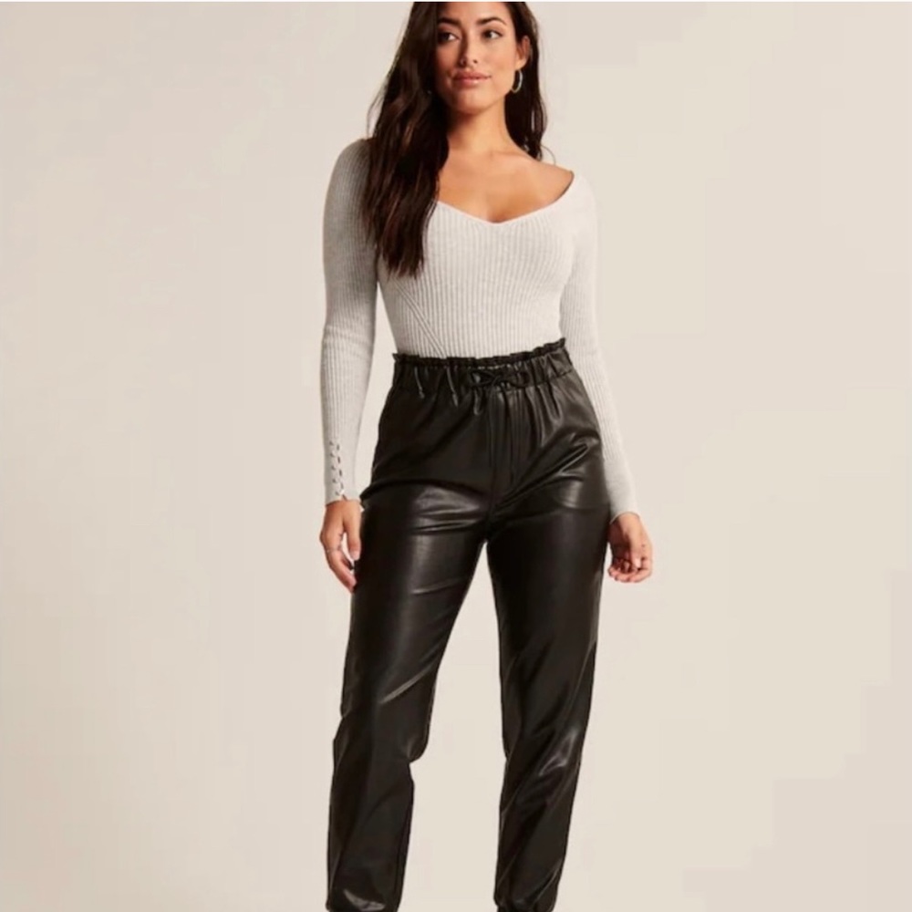 Abercrombie Leather Joggers NWT!